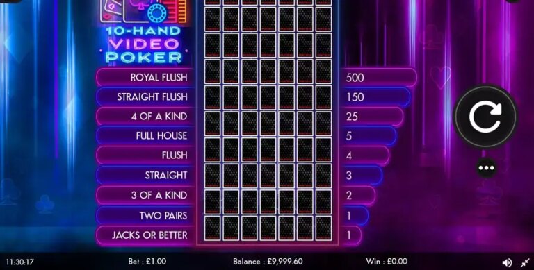 10 Hand Video Poker