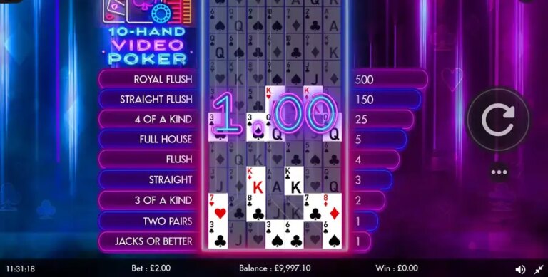 10 Hand Video Poker