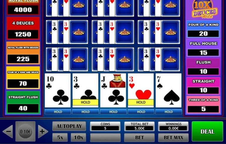 10x Deuce Wild Poker