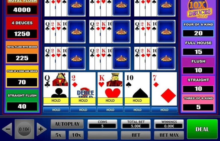 10x Deuce Wild Poker