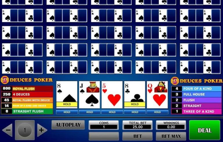 25x Deuces Poker