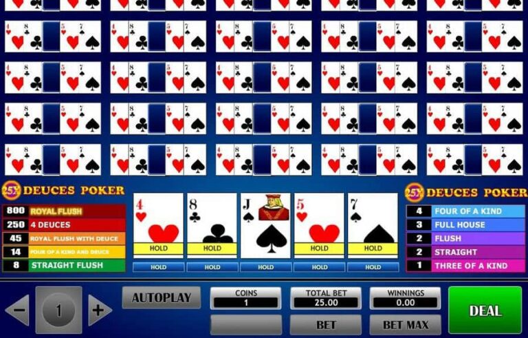 25x Deuces Poker