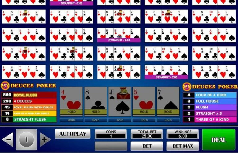 25x Deuces Poker
