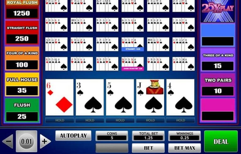 25x Play Poker