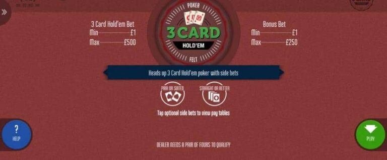 3 Card Hold’em (Felt)