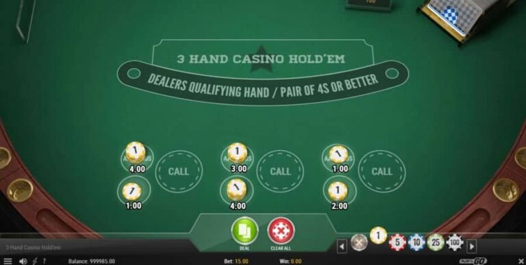 3 Hand Casino Hold’Em (Play’n Go)