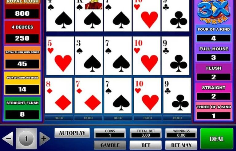 3x Deuce Poker