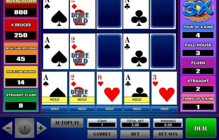 3x Deuce Poker