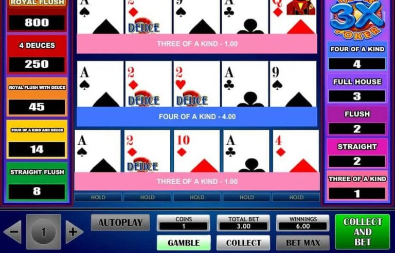 3x Deuce Poker