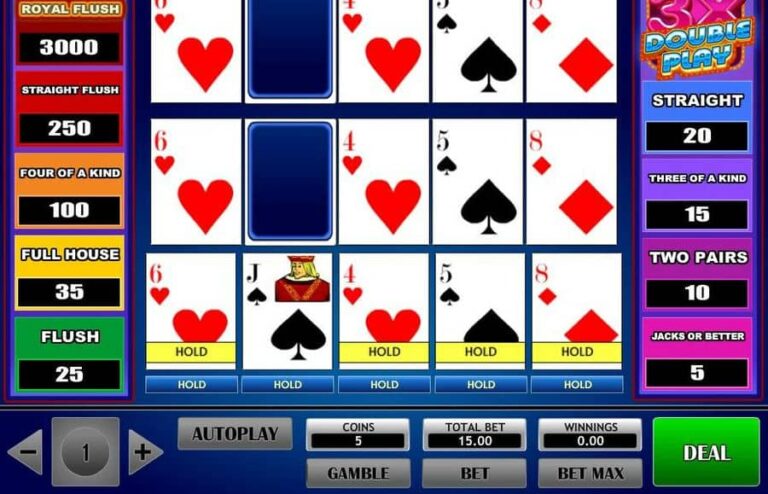 3x Double Play Poker