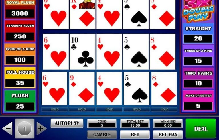 3x Double Play Poker