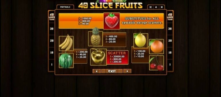 40 Slice Fruits