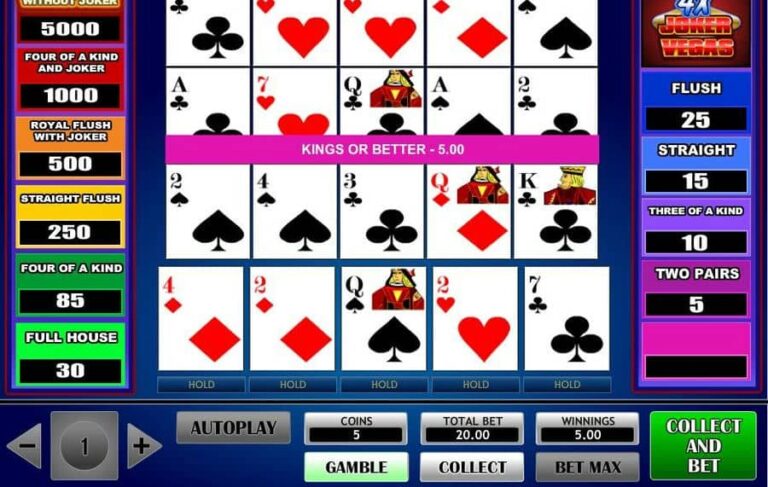 4x Vegas Joker Poker