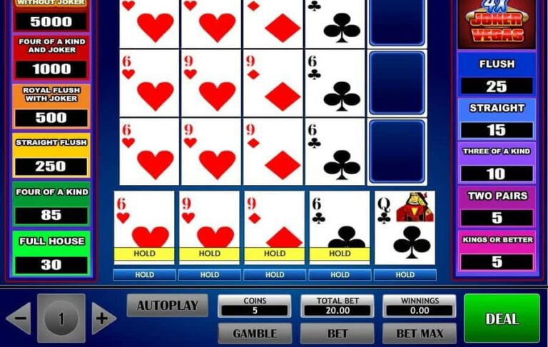 4x Vegas Joker Poker