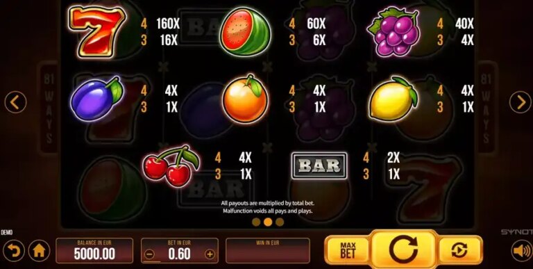 81 Vegas Multi Fruits