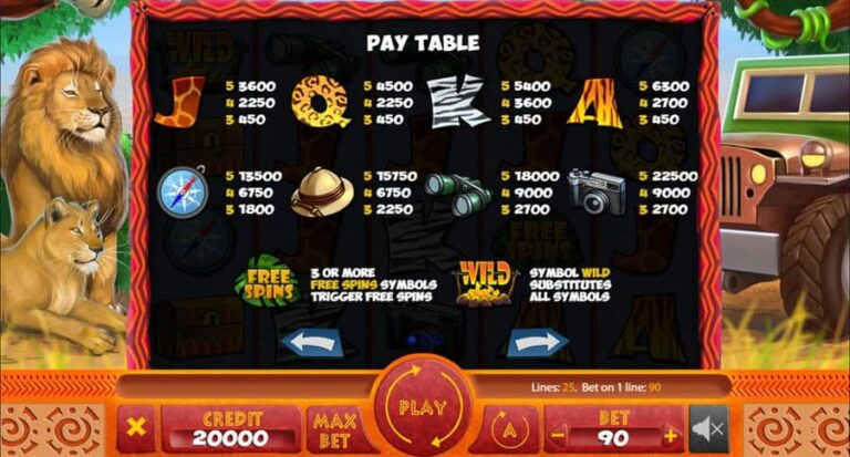 African Safari (X Card)