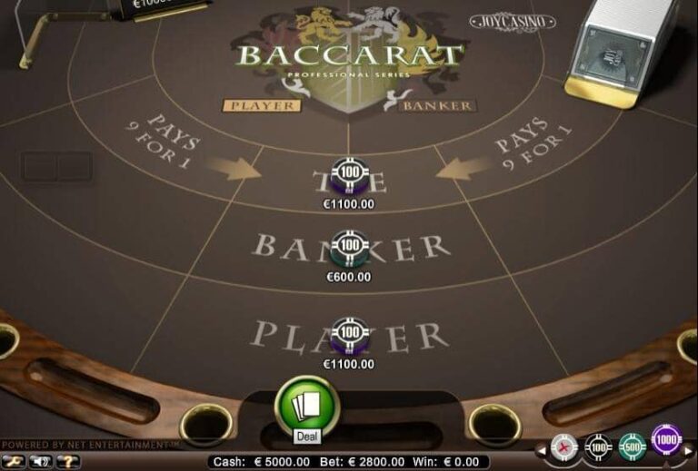 Baccarat Professional Series VIP