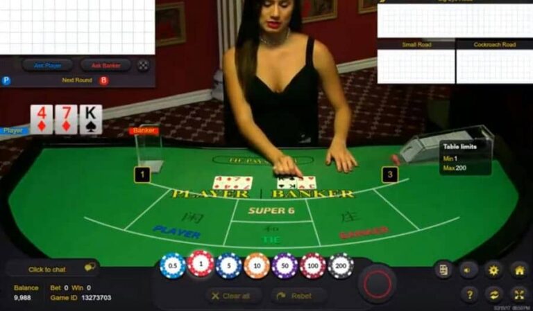 Baccarat Super 6 Live Casino