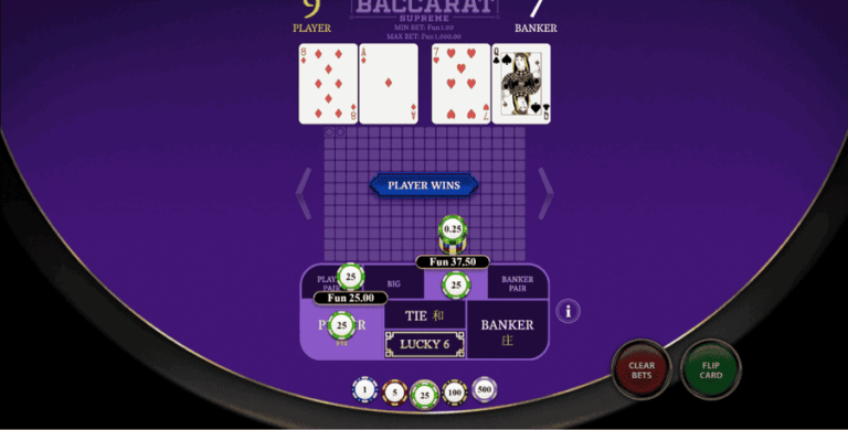 Baccarat Supreme No Commission