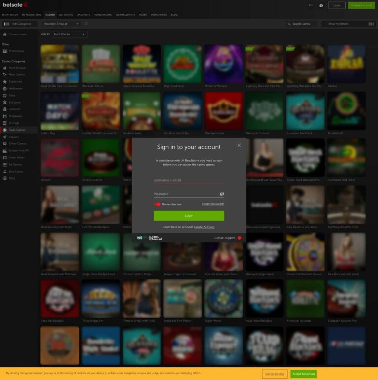 Betsafe (Table Games)