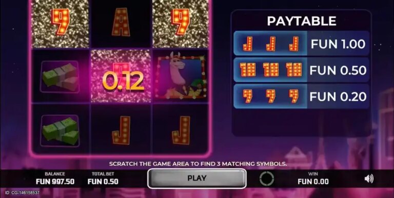 Billion Llama Scratchcard