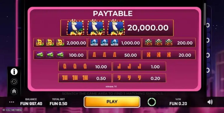 Billion Llama Scratchcard