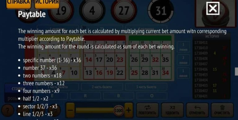 Bingo 37 Ticket