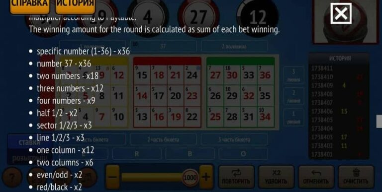 Bingo 37 Ticket