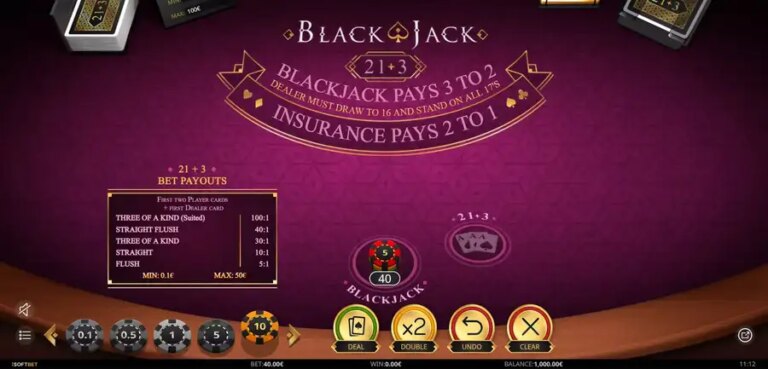 Blackjack 21+3 (iSoftBet)