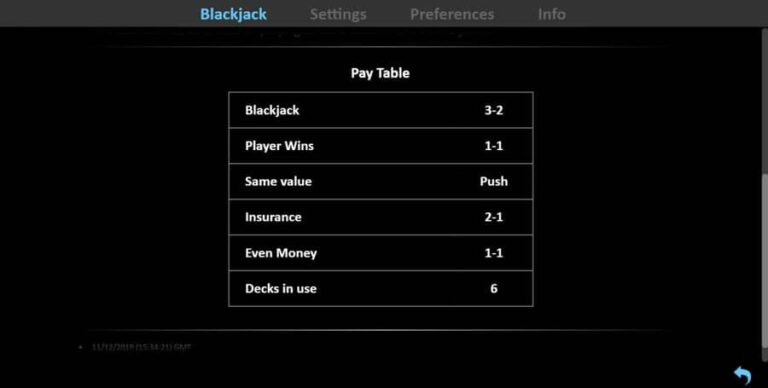 Blackjack 5 Hands