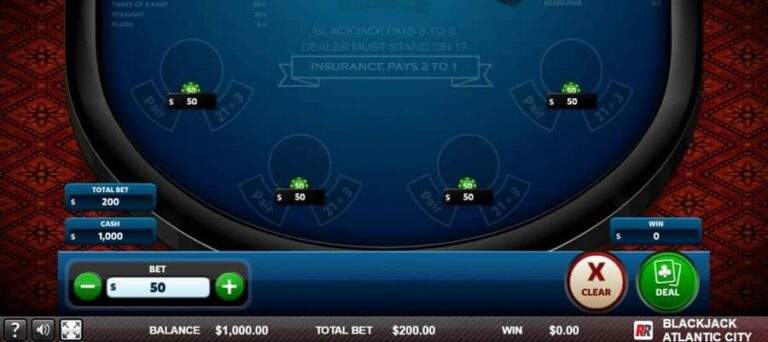 Blackjack Atlantic City (Red Rake)