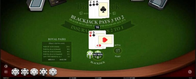 Blackjack Royal Pairs