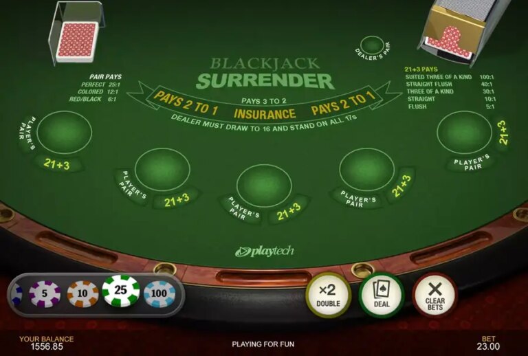 Blackjack Surrender (Playtech Origins)