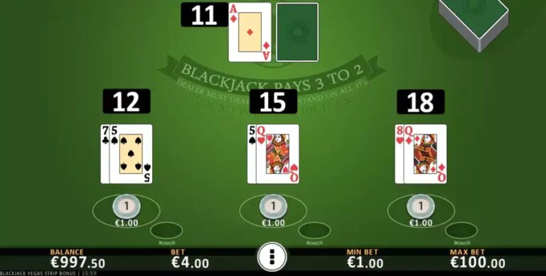 Blackjack Vegas Strip Bonus