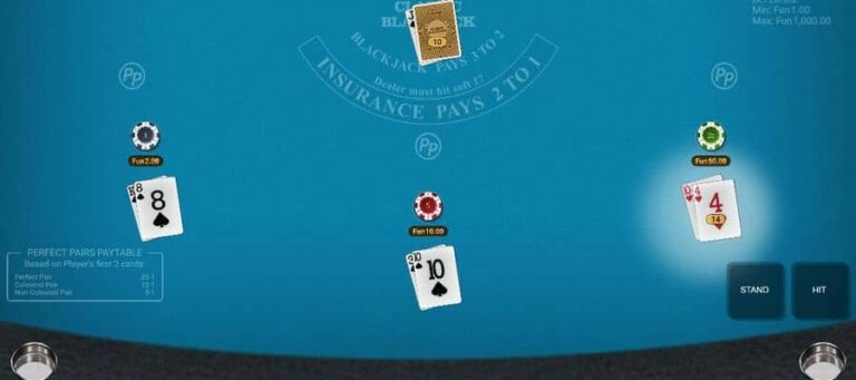Blackjack with Perfect Pairs