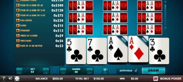 Bonus Poker (Red Rake)