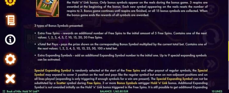 Book of Nile Hold n Link