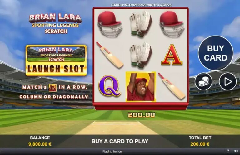 Brian Lara Sporting Legends Scratch