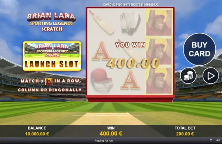 Brian Lara Sporting Legends Scratch
