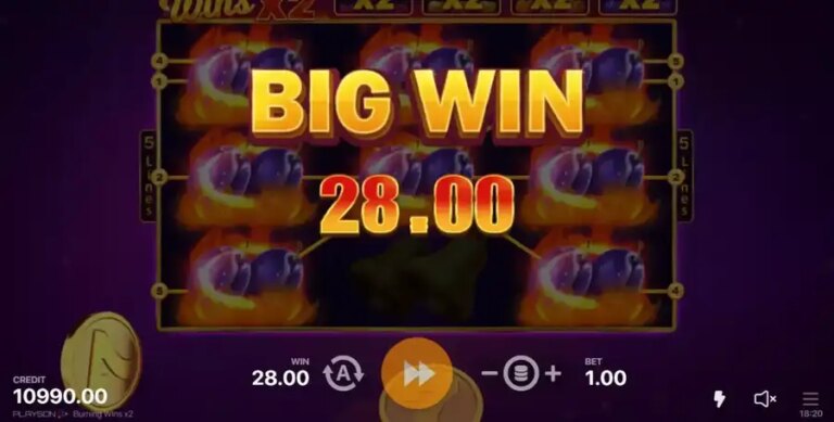 Burning Wins x2