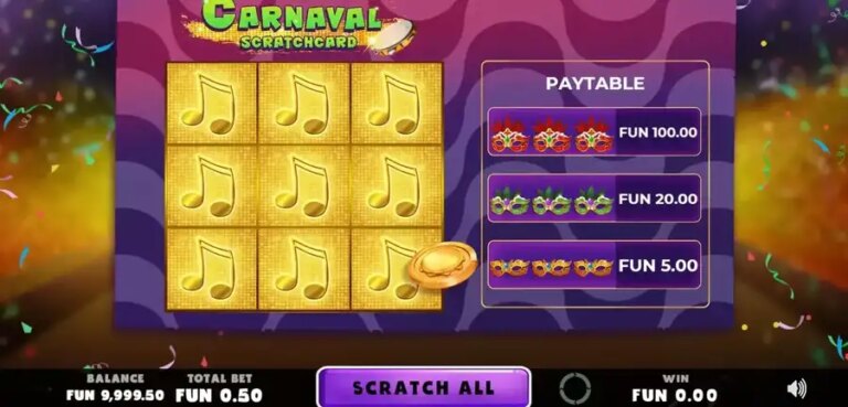 Carnaval Scratchcard