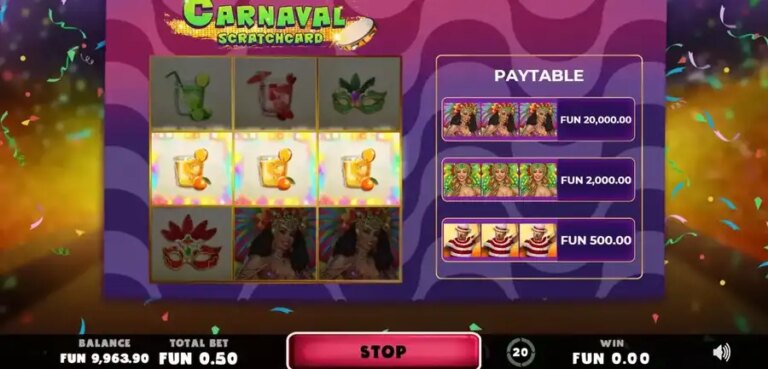 Carnaval Scratchcard