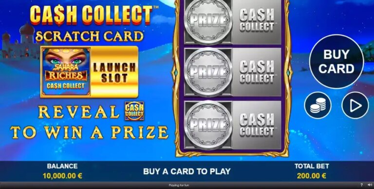 Cash Collect Scratch Card