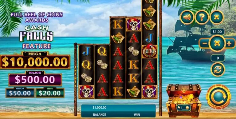 Cash Falls Pirate’s Trove