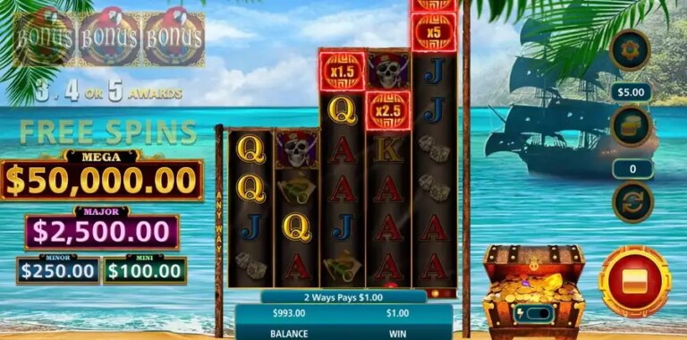 Cash Falls Pirates Trove