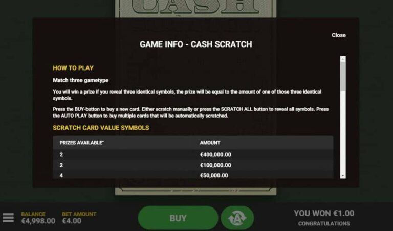 Cash Scratch
