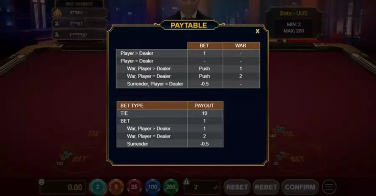 Casino War (GamePlay)