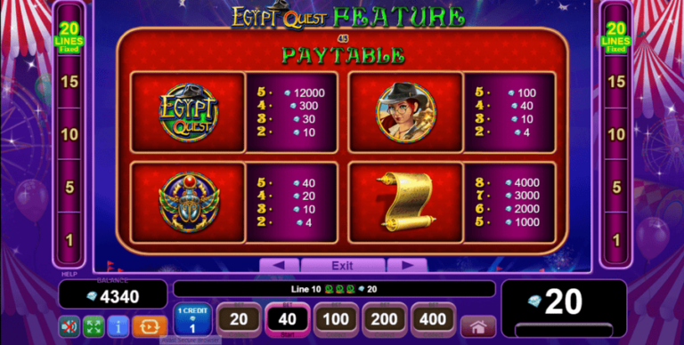 Circus Brilliant Egypt Quest