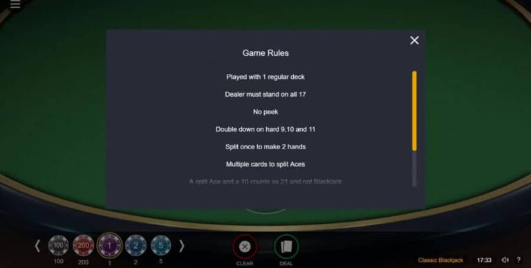 Classic Blackjack (Switch Studios)