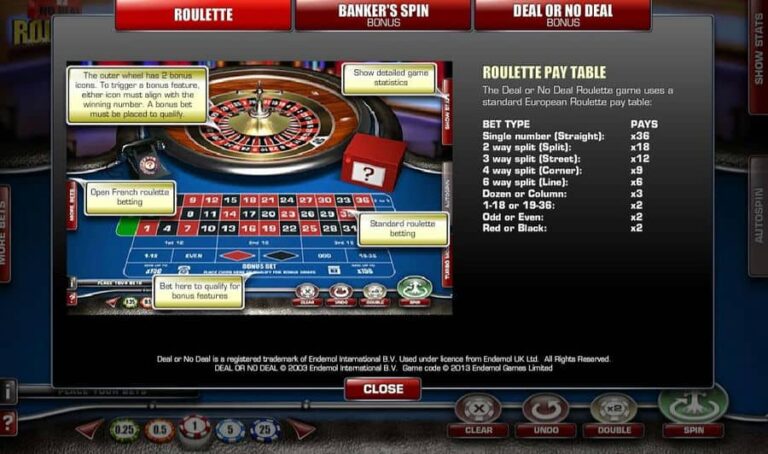 Deal Or No Deal Roulette